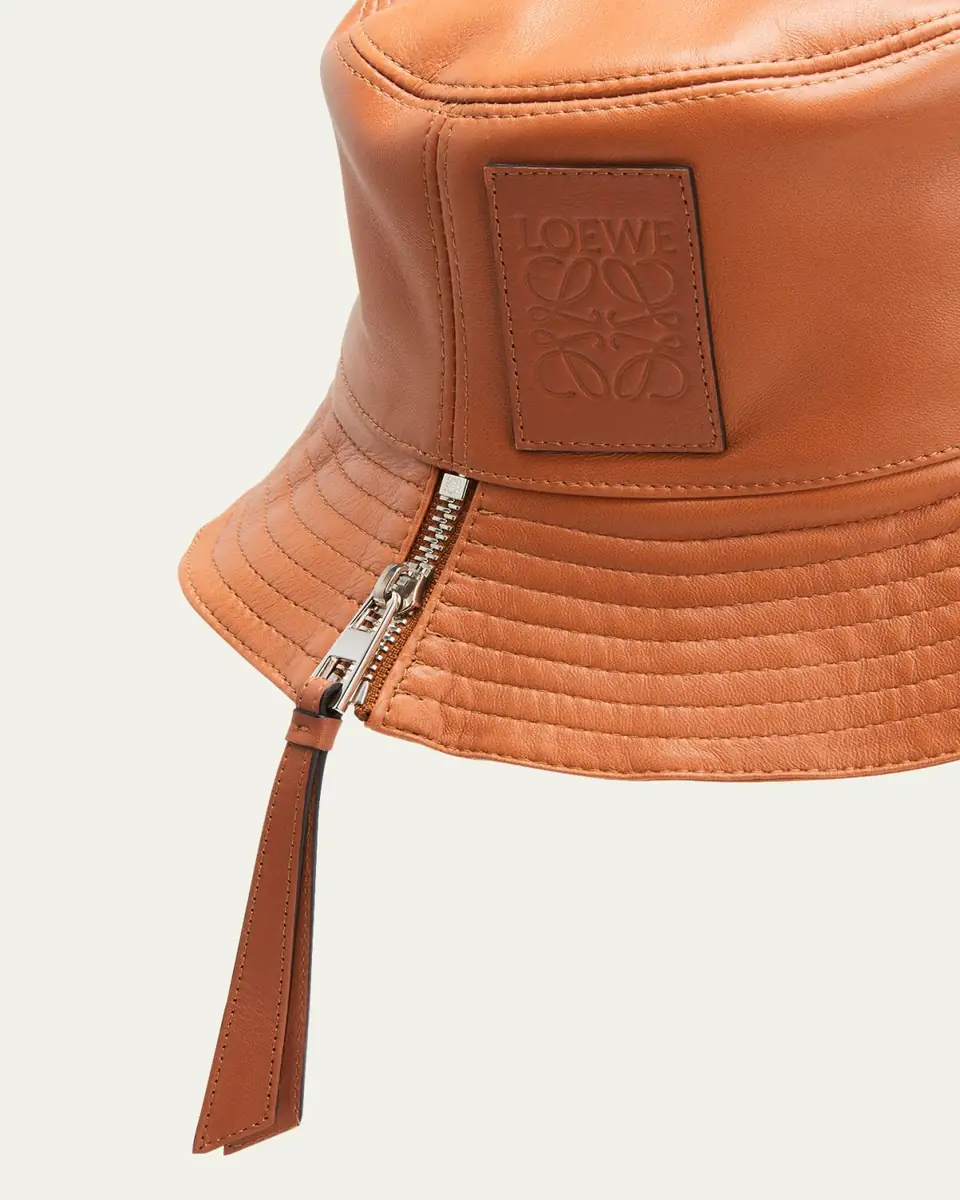 Loewe Fisherman Zip Leather Bucket Hat | Thumbnail 2