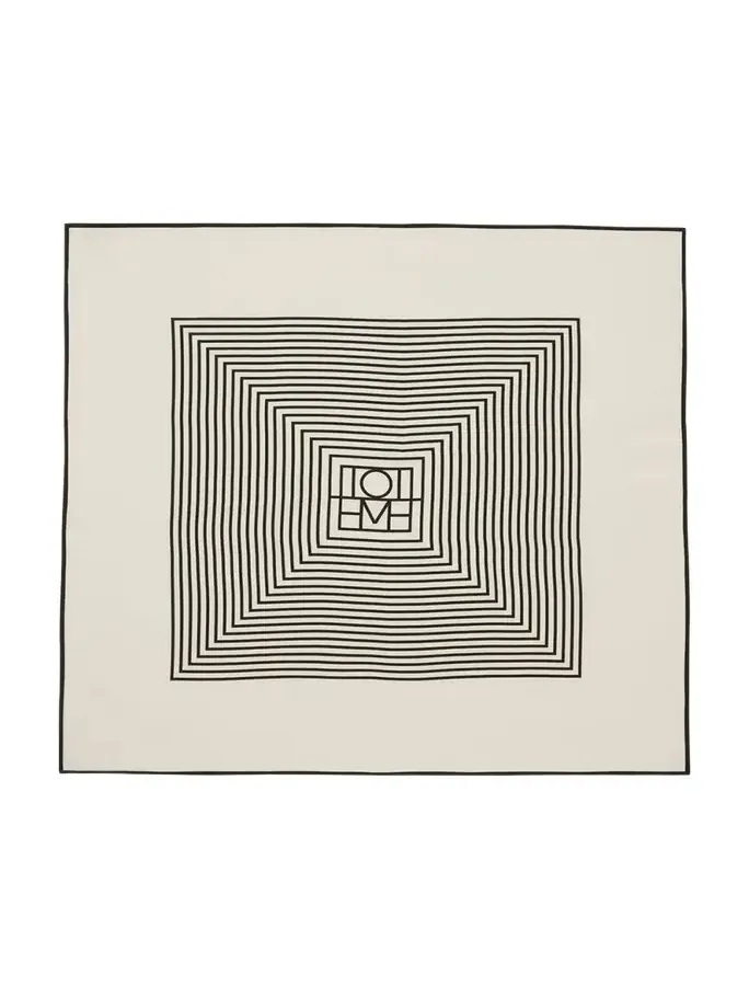 Centered Monogram Silk Square Scarf Centered Monogram Silk Square Scarf