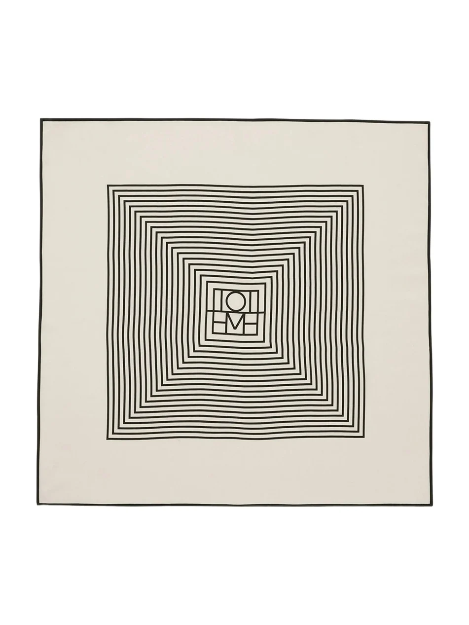 Centered Monogram Silk Square Scarf Centered Monogram Silk Square Scarf