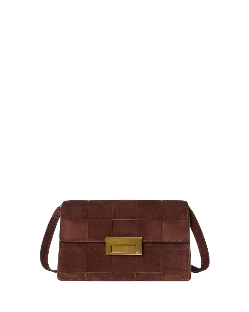 Loeffler Randall Delphine Woven Suede Crossbody Bag | Image 1 Loeffler Randall Delphine Woven Suede Crossbody Bag | Image 1