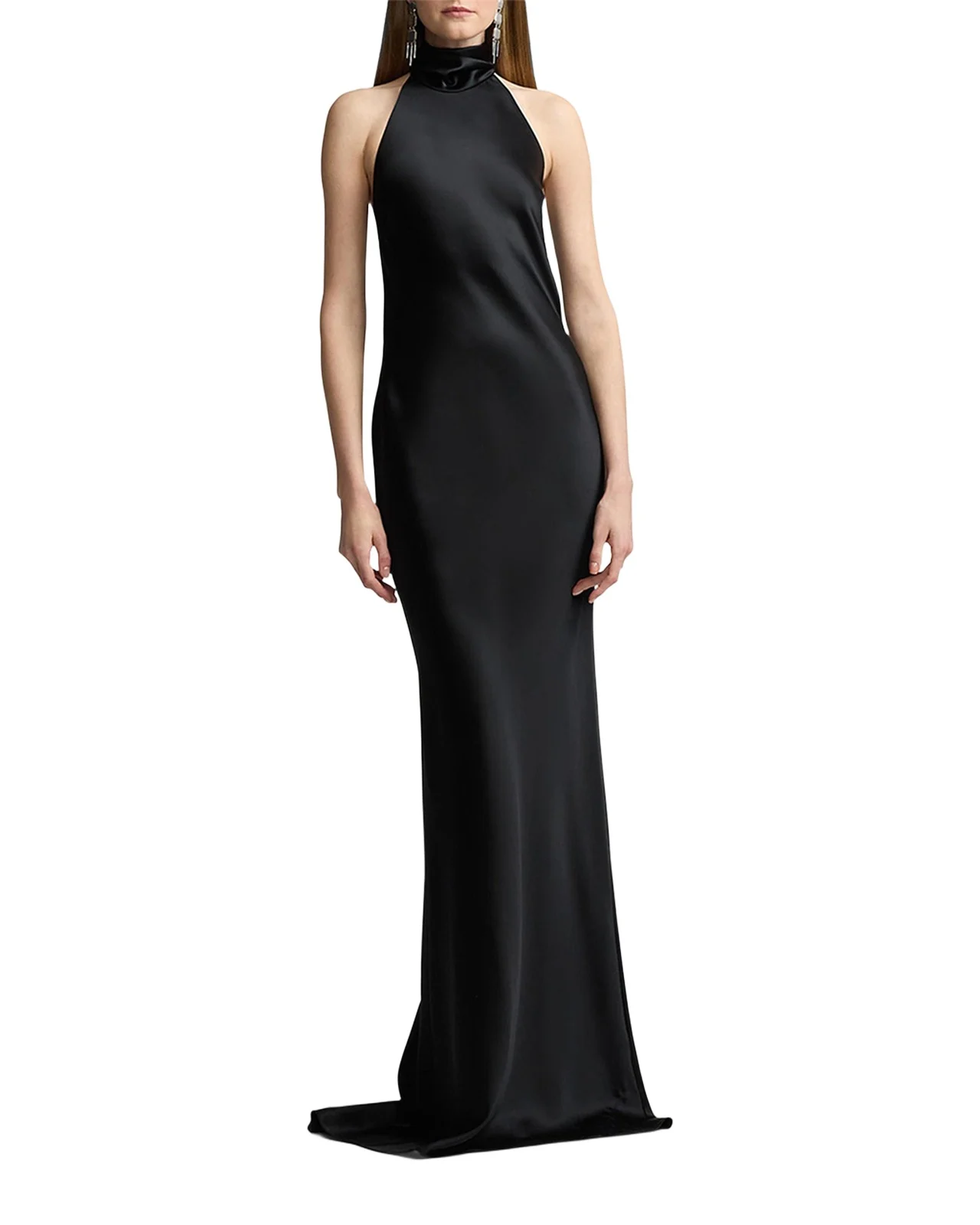 Chilton Stretch Satin Evening Dress