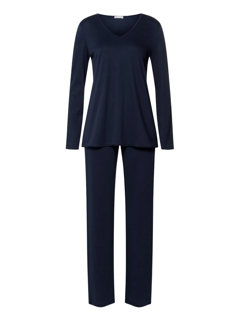 Hanro Silk-Trim Mercerized Cotton Pajama Set