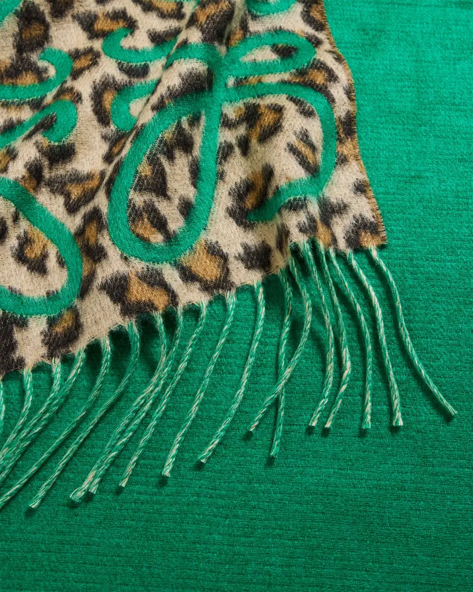 Loewe Anagram Leopard-Print Cashmere Scarf | Thumbnail 4 Loewe Anagram Leopard-Print Cashmere Scarf | Thumbnail 4