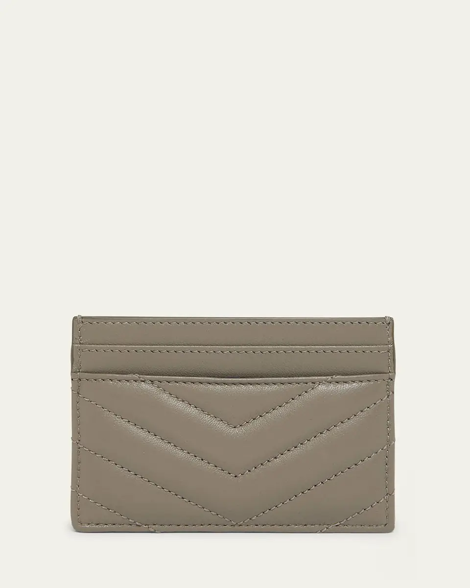 Saint Laurent Cassandre YSL Monogram Card Case in Quilted Smooth Leather | Thumbnail 3 Saint Laurent Cassandre YSL Monogram Card Case in Quilted Smooth Leather | Thumbnail 3