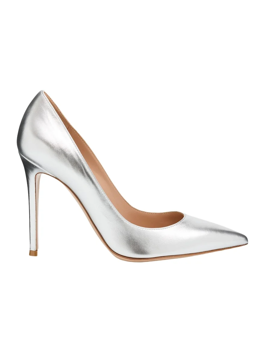 105mm Gianvito Metallic Leather Pumps 105mm Gianvito Metallic Leather Pumps