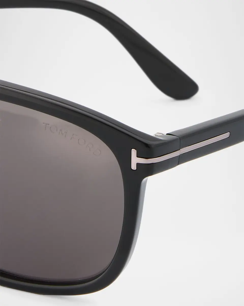 Tom Ford Men's Penn Double-Bridge Acetate Square Sunglasses | Thumbnail 4