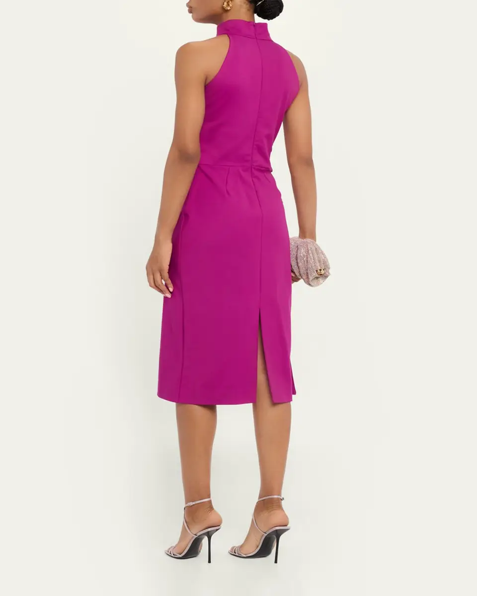 Chiara Boni La Petite Robe Sequin Floral Applique Halter Midi Dress | Thumbnail 3 Chiara Boni La Petite Robe Sequin Floral Applique Halter Midi Dress | Thumbnail 3
