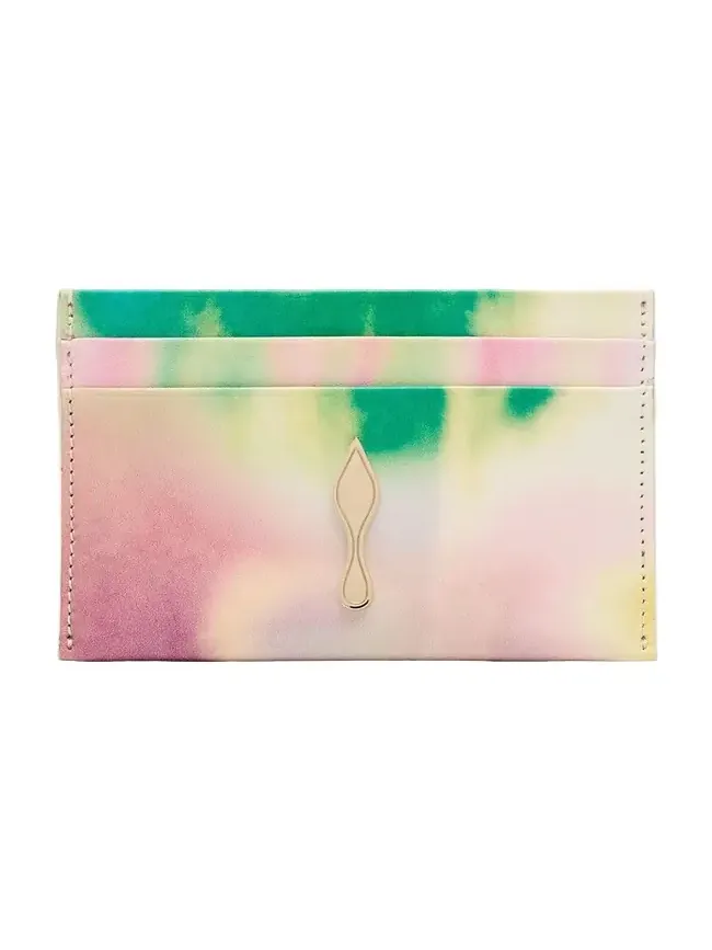 Bettina Card Holder in Tie Dye Leather Bettina Card Holder in Tie Dye Leather