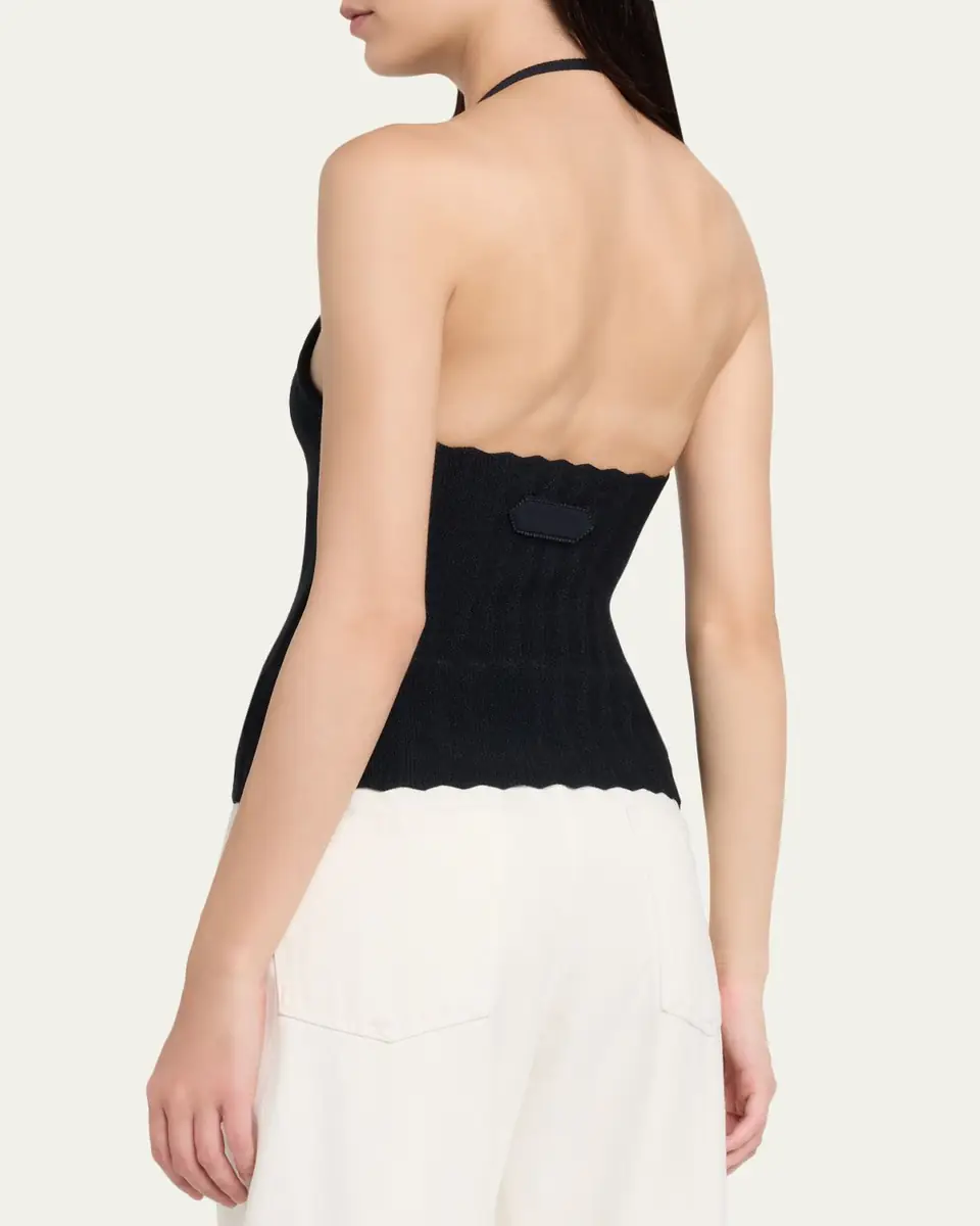 Jacquemus La Maille Tablier Chevron Knit Halter Top | Thumbnail 3 Jacquemus La Maille Tablier Chevron Knit Halter Top | Thumbnail 3