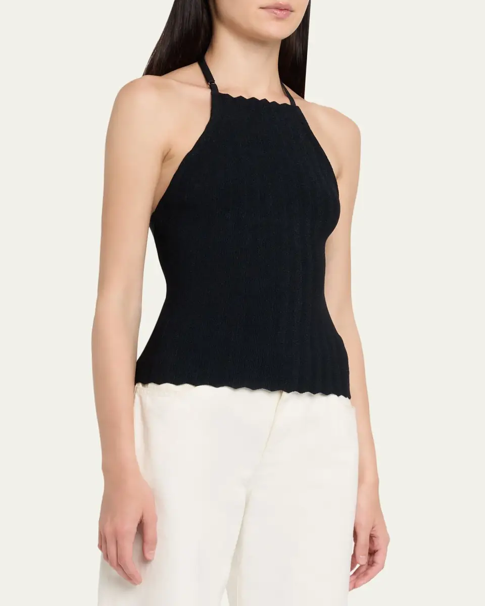 Jacquemus La Maille Tablier Chevron Knit Halter Top | Thumbnail 4 Jacquemus La Maille Tablier Chevron Knit Halter Top | Thumbnail 4