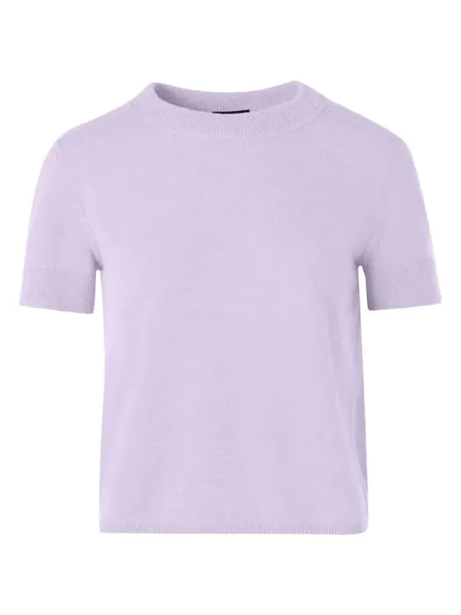 Akris Cashmere Knit Short-Sleeve Sweater