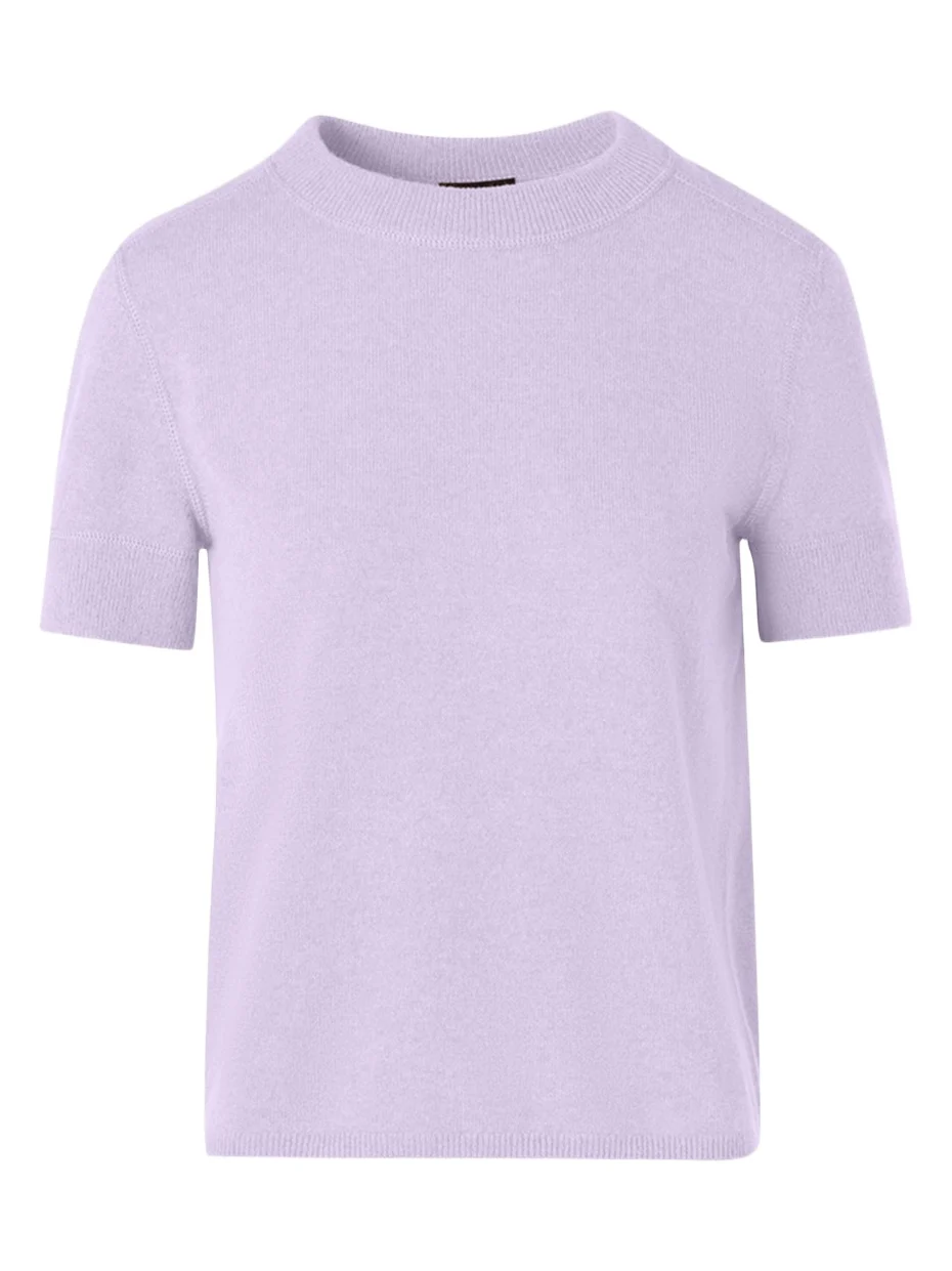 Akris Cashmere Knit Short-Sleeve Sweater