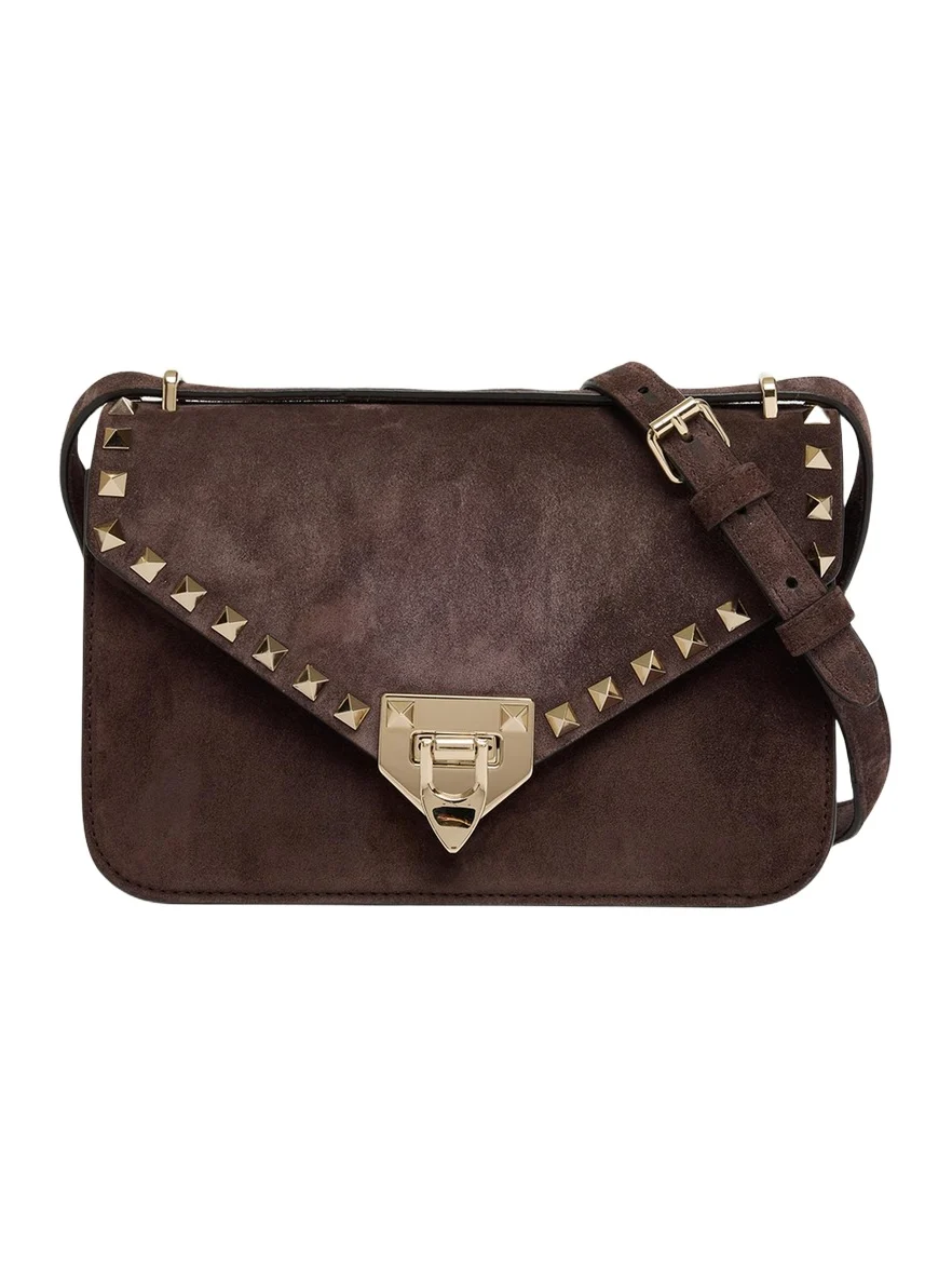 Rockstud Suede Shoulder Bag Rockstud Suede Shoulder Bag