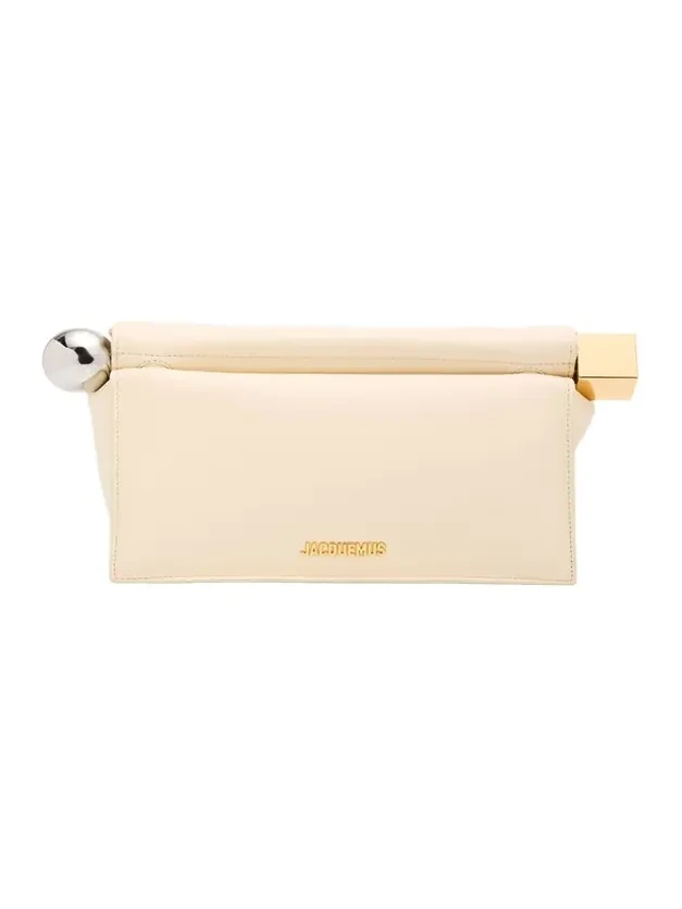 Ronde Carré Leather Clutch