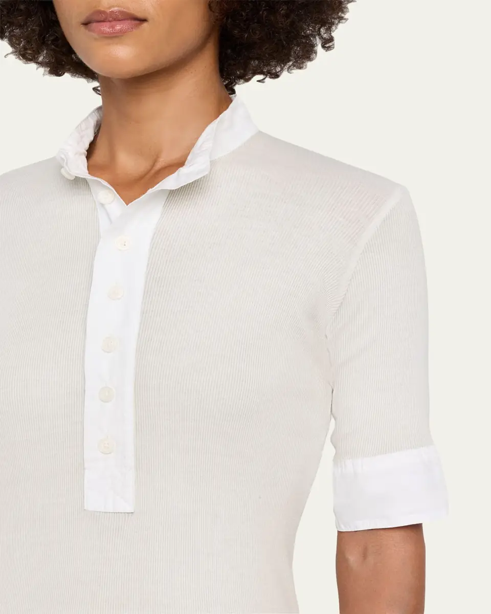 ALL THREE Maria Rib Henley Shirt | Thumbnail 5 ALL THREE Maria Rib Henley Shirt | Thumbnail 5