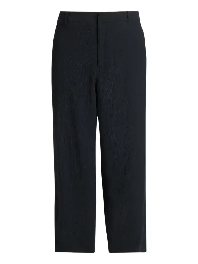 Men's Seersucker Wide-Leg Trousers