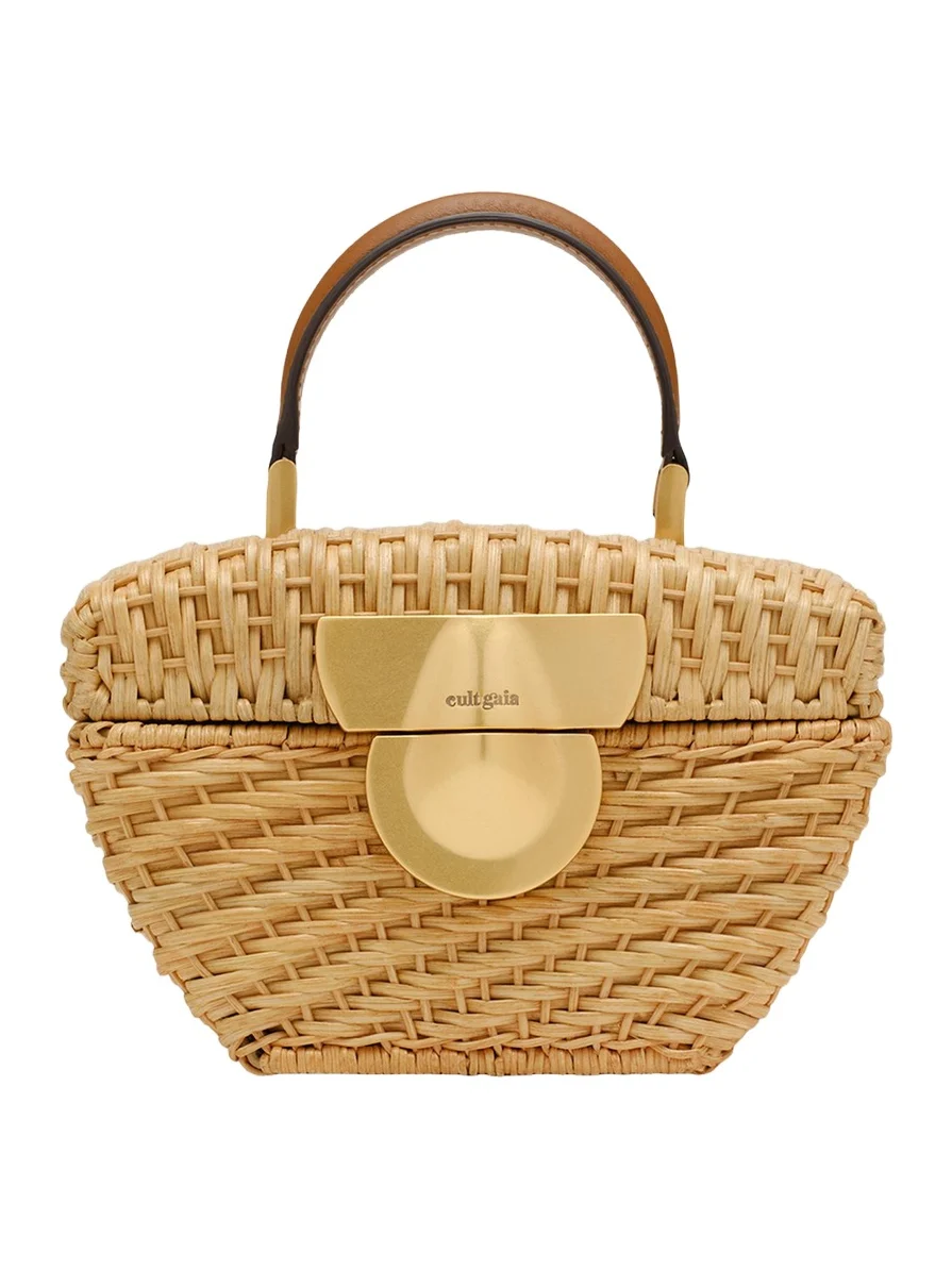 Tyla Woven Rattan Top-Handle Bag Tyla Woven Rattan Top-Handle Bag