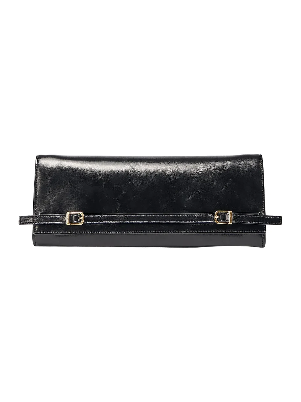 River Leather East-West Moto Clutch Bag
