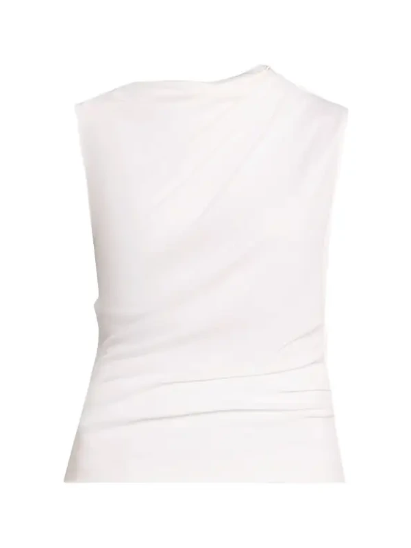 Sleeveless Draped Pima Cotton Top Sleeveless Draped Pima Cotton Top