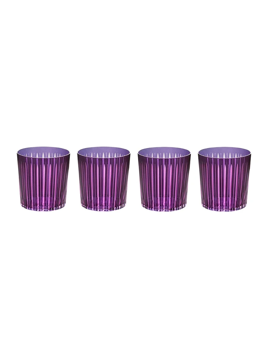 L'Objet Prism 13 oz. Double Old-Fashioned Glasses, Set of 4