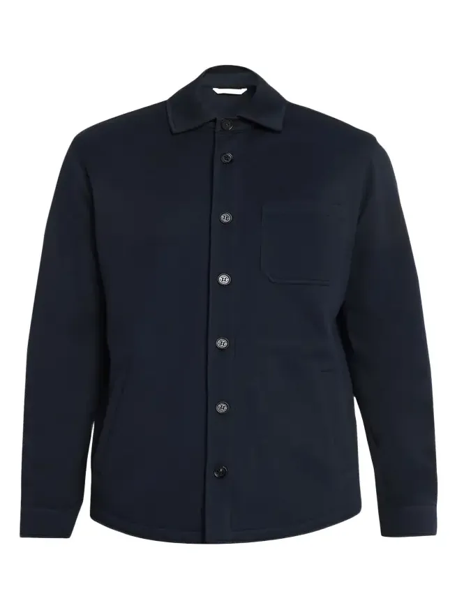 Men's Virgin Wool Chest-Pocket Overshirt Men's Virgin Wool Chest-Pocket Overshirt