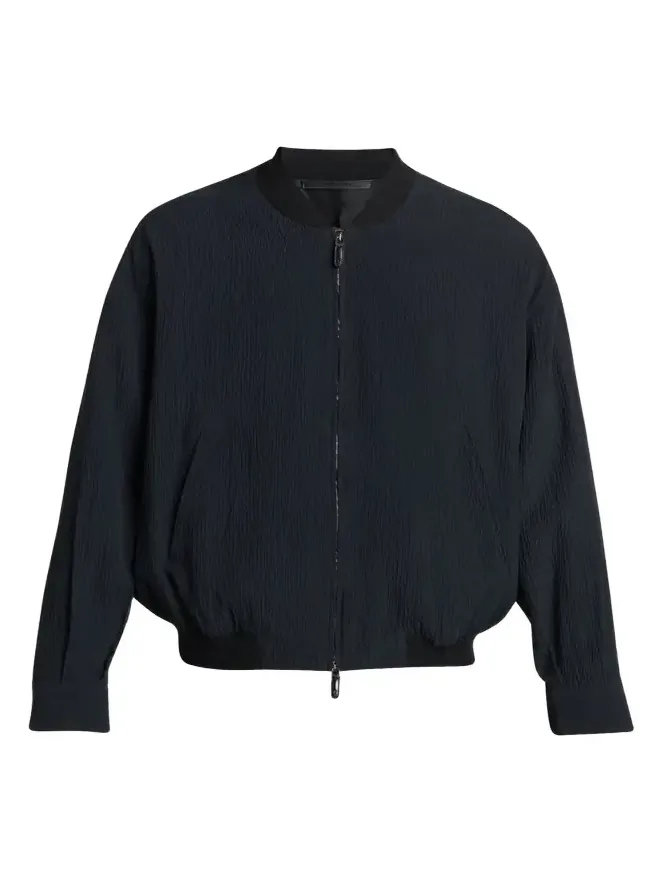 Men's Seersucker Full-Zip Bomber Jacket Men's Seersucker Full-Zip Bomber Jacket