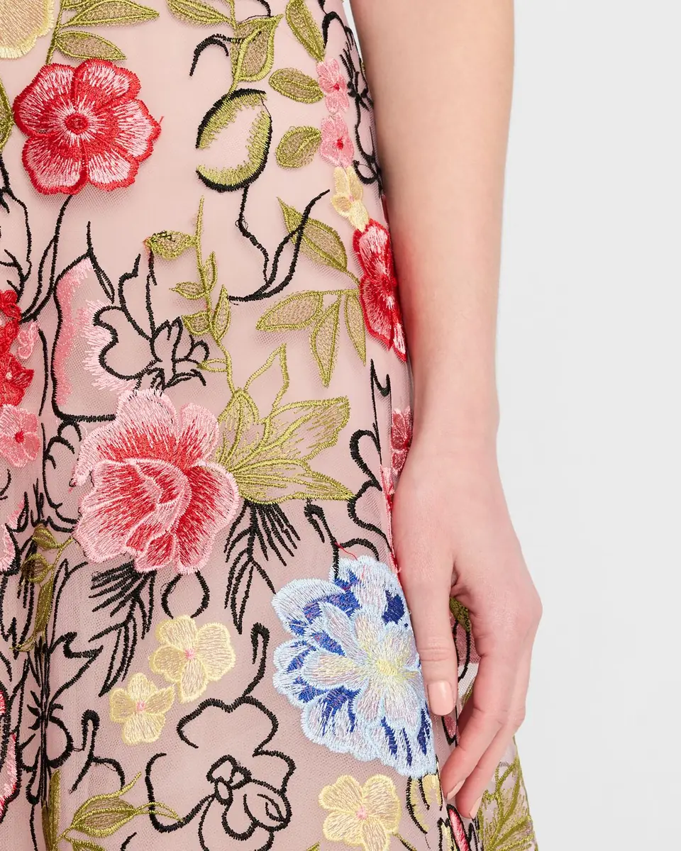 Rickie Freeman for Teri Jon Embroidered High-Low Maxi Dress | Thumbnail 4 Rickie Freeman for Teri Jon Embroidered High-Low Maxi Dress | Thumbnail 4