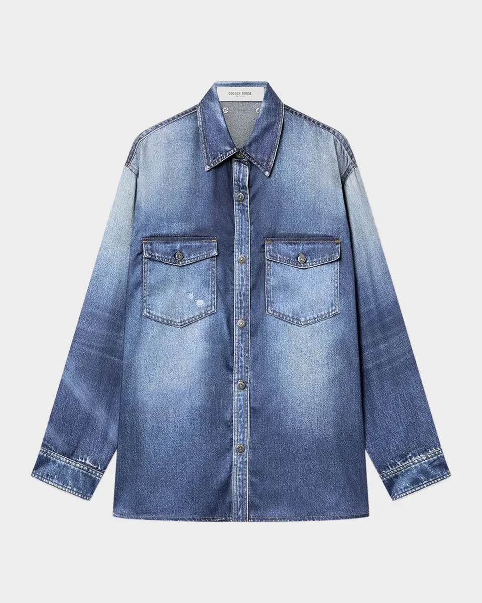Golden Goose Oversized Denim Over Shirt | Thumbnail 3