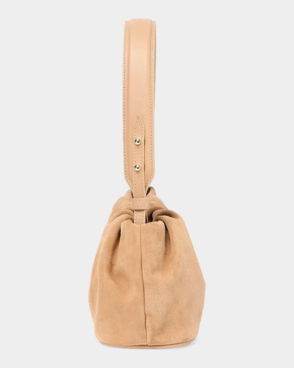Simkhai Harlow Ruched Suede Shoulder Bag | Thumbnail 2 Simkhai Harlow Ruched Suede Shoulder Bag | Thumbnail 2