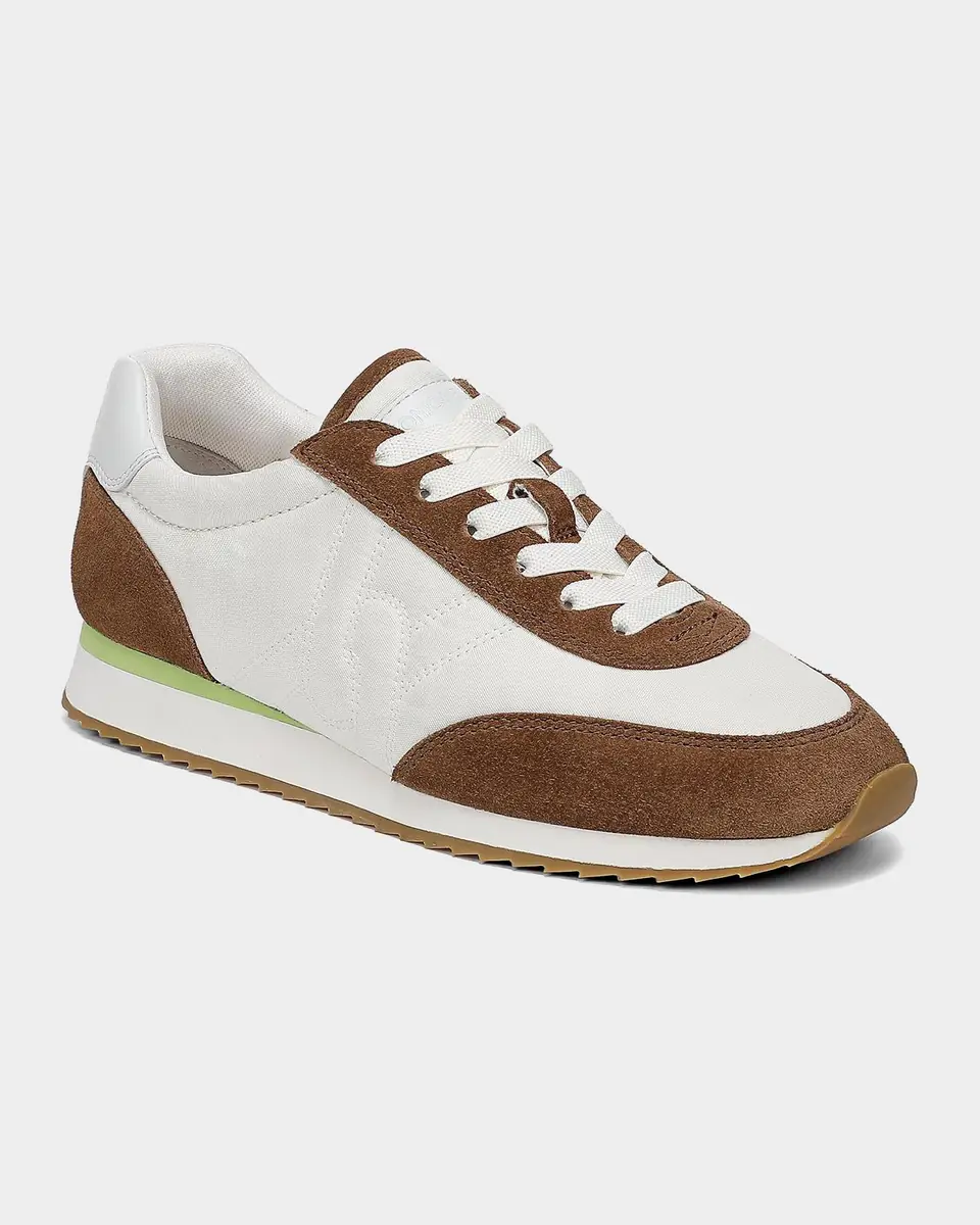Veronica Beard Penrose Quilted Canvas and Suede Runner Sneakers | Thumbnail 3 Veronica Beard Penrose Quilted Canvas and Suede Runner Sneakers | Thumbnail 3