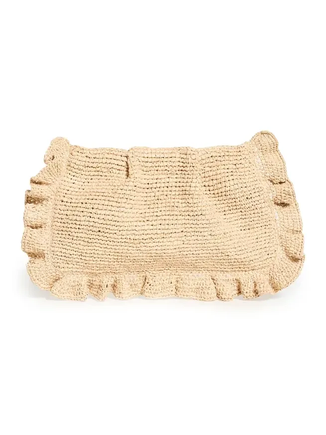 Mavis Ruffle Trim Flat Clutch Mavis Ruffle Trim Flat Clutch