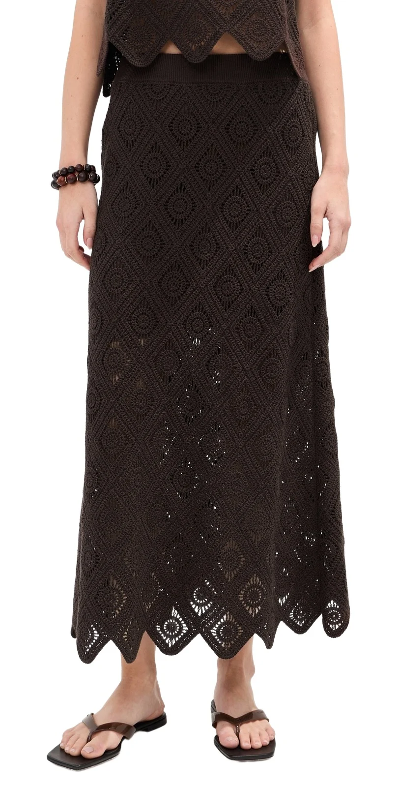 Ora Crochet Midi Skirt