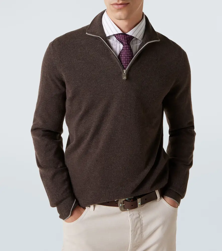 Brunello Cucinelli Cashmere half-zip sweater | Thumbnail 3 Brunello Cucinelli Cashmere half-zip sweater | Thumbnail 3