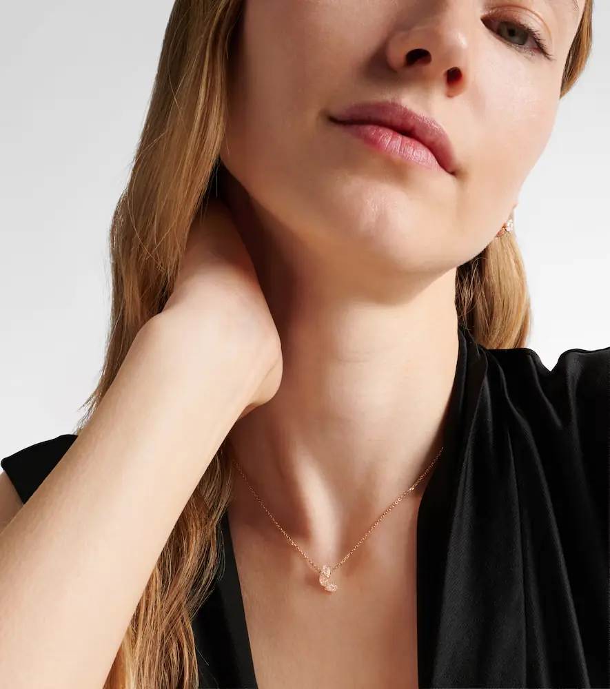 Repossi Serti Sur Vide 18kt rose gold pendant necklace with diamonds | Thumbnail 5 Repossi Serti Sur Vide 18kt rose gold pendant necklace with diamonds | Thumbnail 5