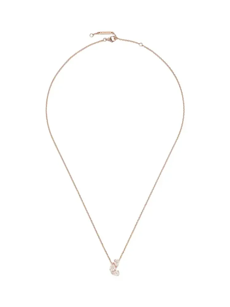 Serti Sur Vide 18kt rose gold pendant necklace with diamonds