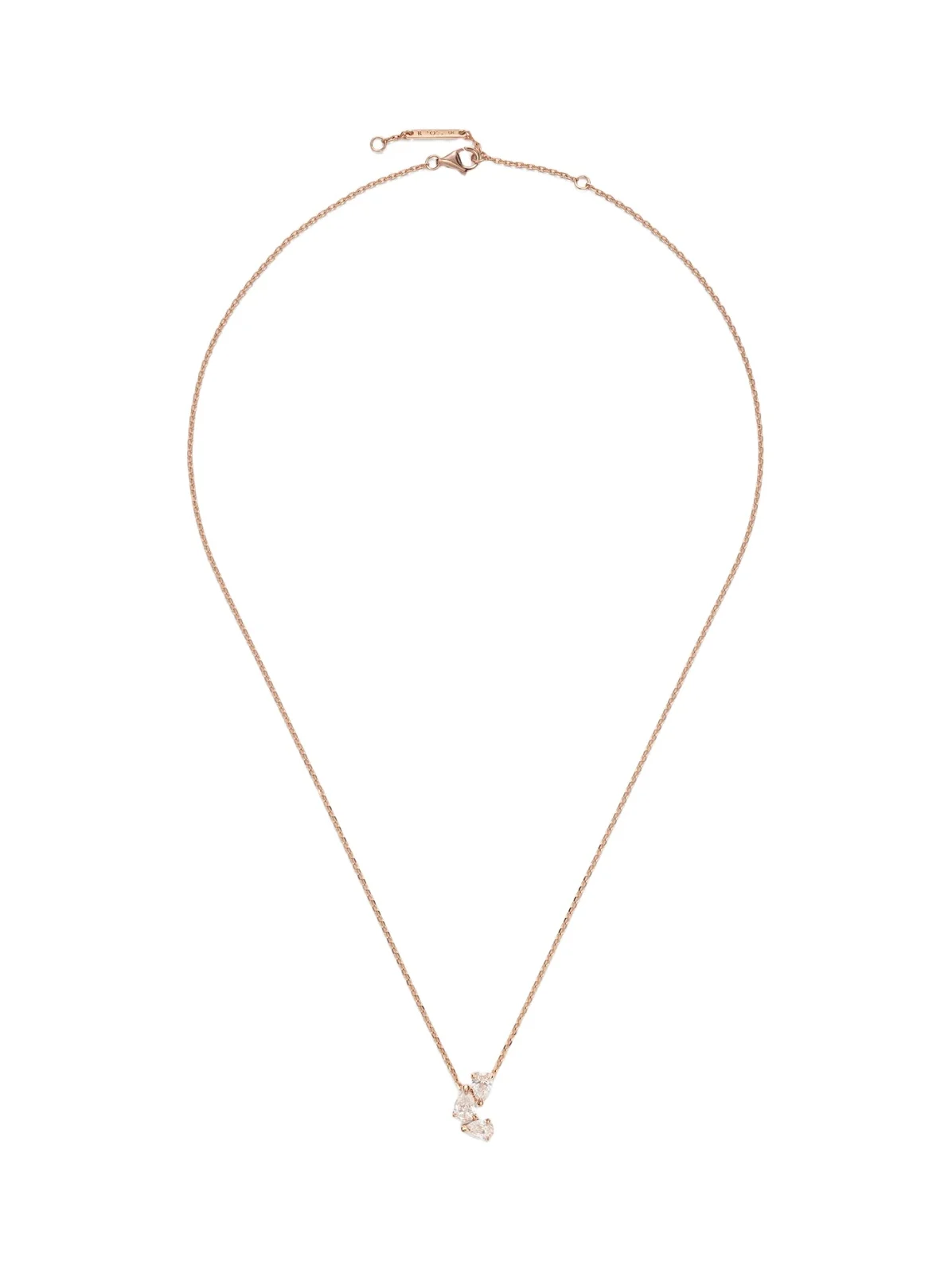 Serti Sur Vide 18kt rose gold pendant necklace with diamonds