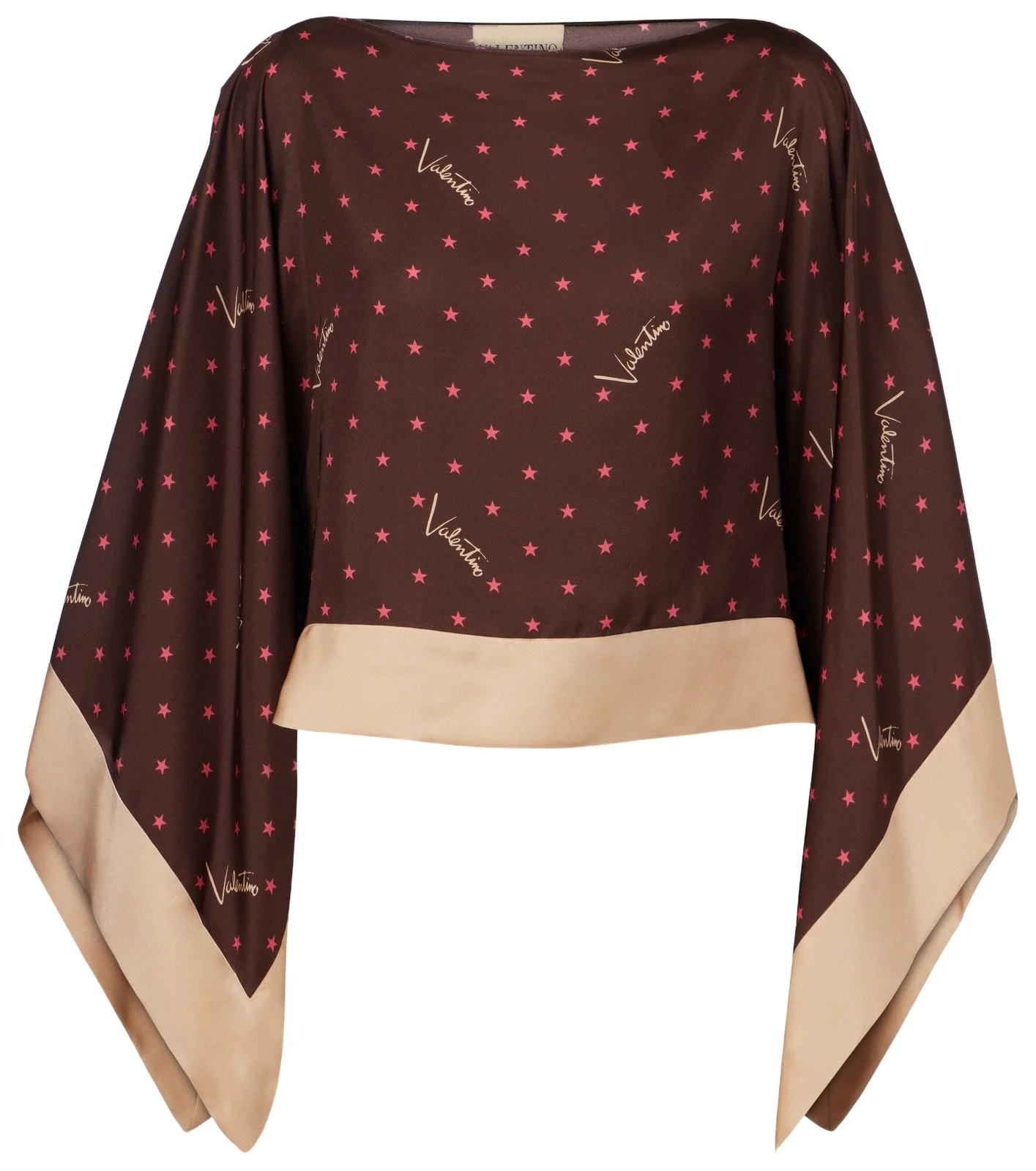 Printed silk twill top Printed silk twill top