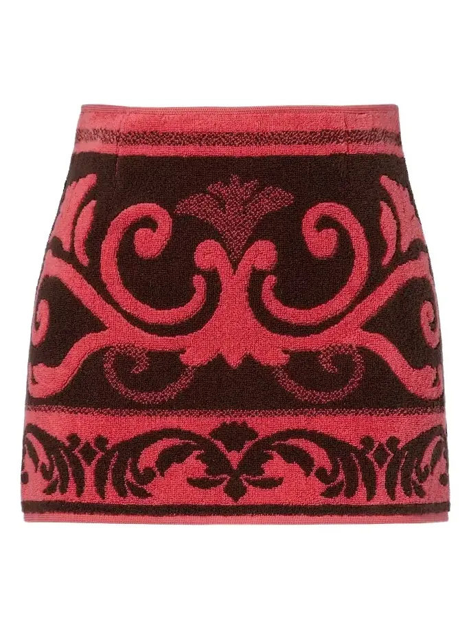 Cotton terry jacquard miniskirt Cotton terry jacquard miniskirt