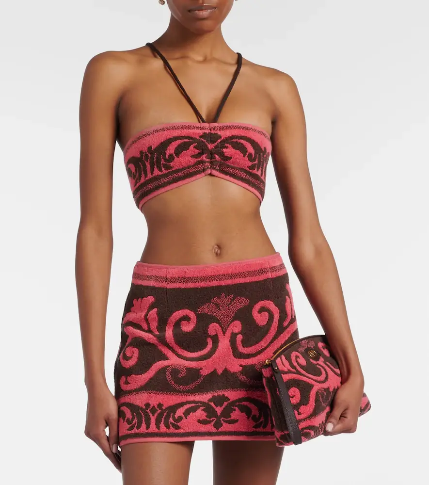 Valentino Garavani Cotton terry jacquard bra top | Thumbnail 4 Valentino Garavani Cotton terry jacquard bra top | Thumbnail 4