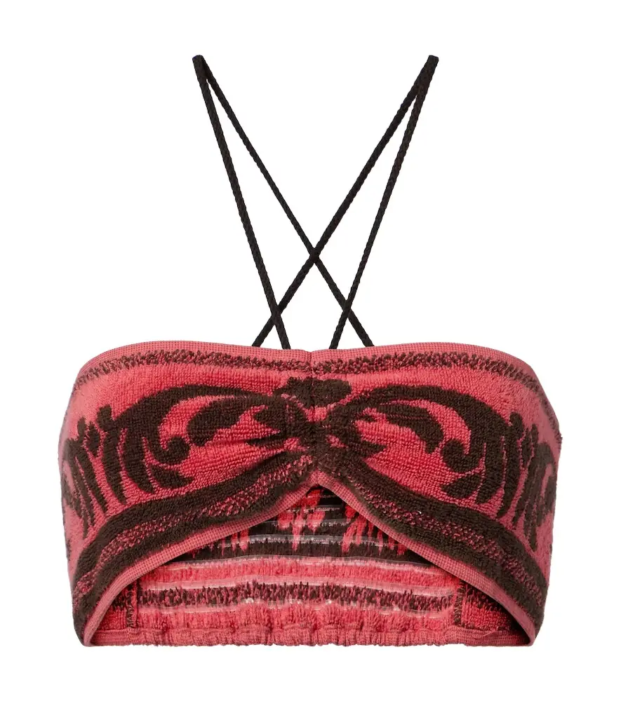 Valentino Cotton terry jacquard bra top | Image 1 Valentino Cotton terry jacquard bra top | Image 1