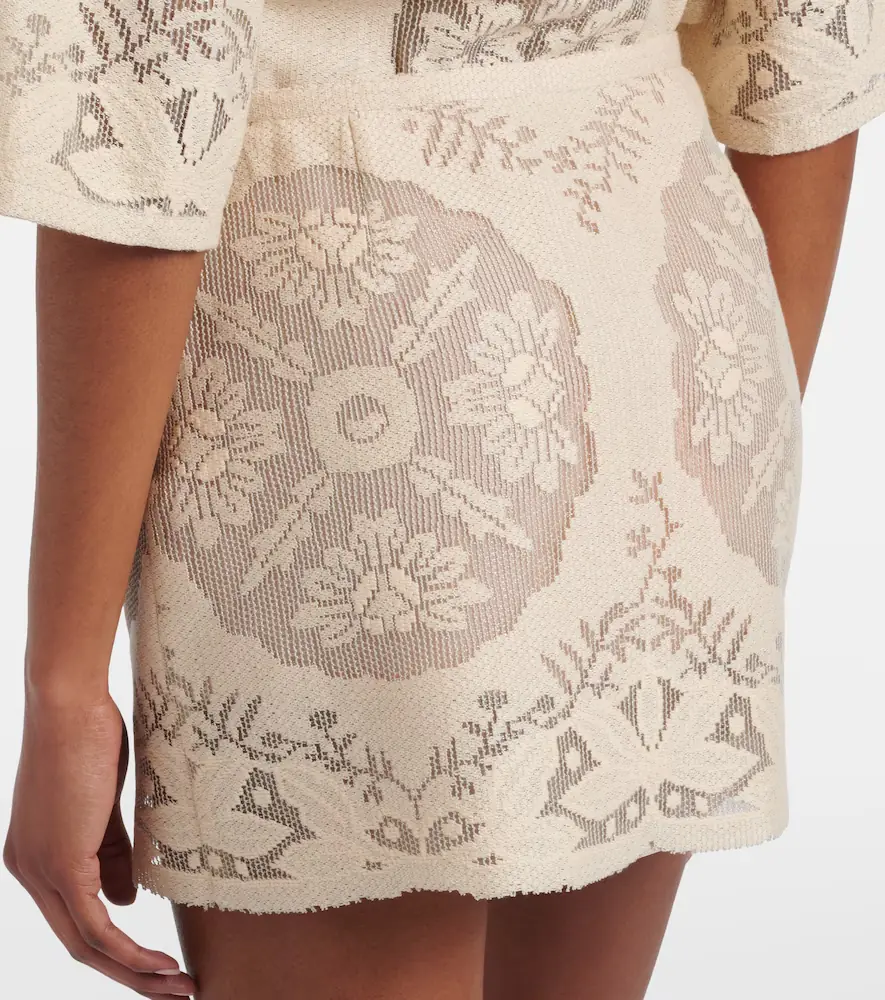 Valentino Garavani Floral cotton-blend miniskirt | Thumbnail 2 Valentino Garavani Floral cotton-blend miniskirt | Thumbnail 2