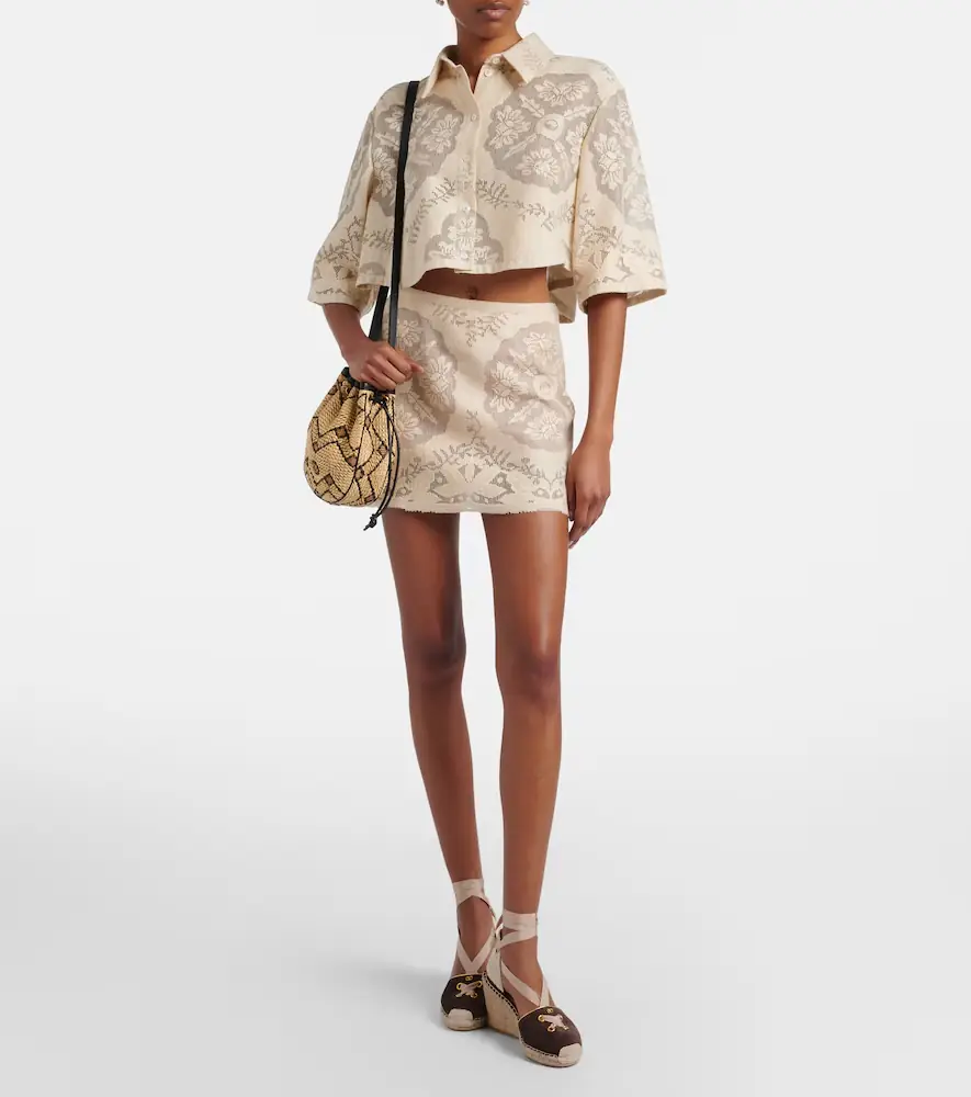 Valentino Garavani Floral cotton-blend miniskirt | Thumbnail 5 Valentino Garavani Floral cotton-blend miniskirt | Thumbnail 5