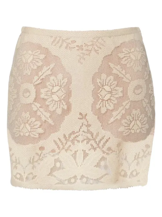 Floral cotton-blend miniskirt Floral cotton-blend miniskirt