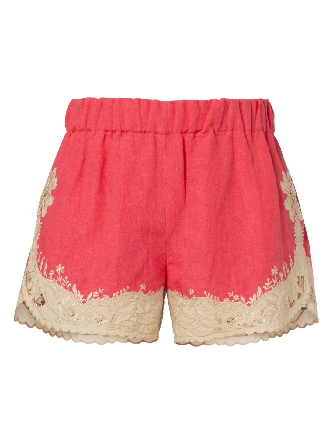 Valentino Garavani Embroidered linen shorts