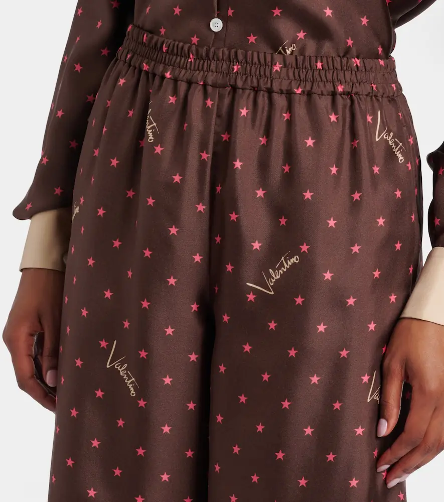 Valentino Garavani Printed silk twill palazzo pants | Thumbnail 3 Valentino Garavani Printed silk twill palazzo pants | Thumbnail 3