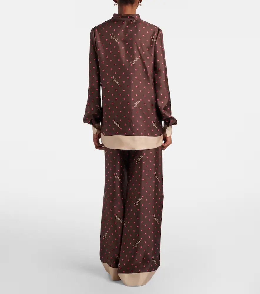 Valentino Garavani Printed silk twill palazzo pants | Thumbnail 5 Valentino Garavani Printed silk twill palazzo pants | Thumbnail 5