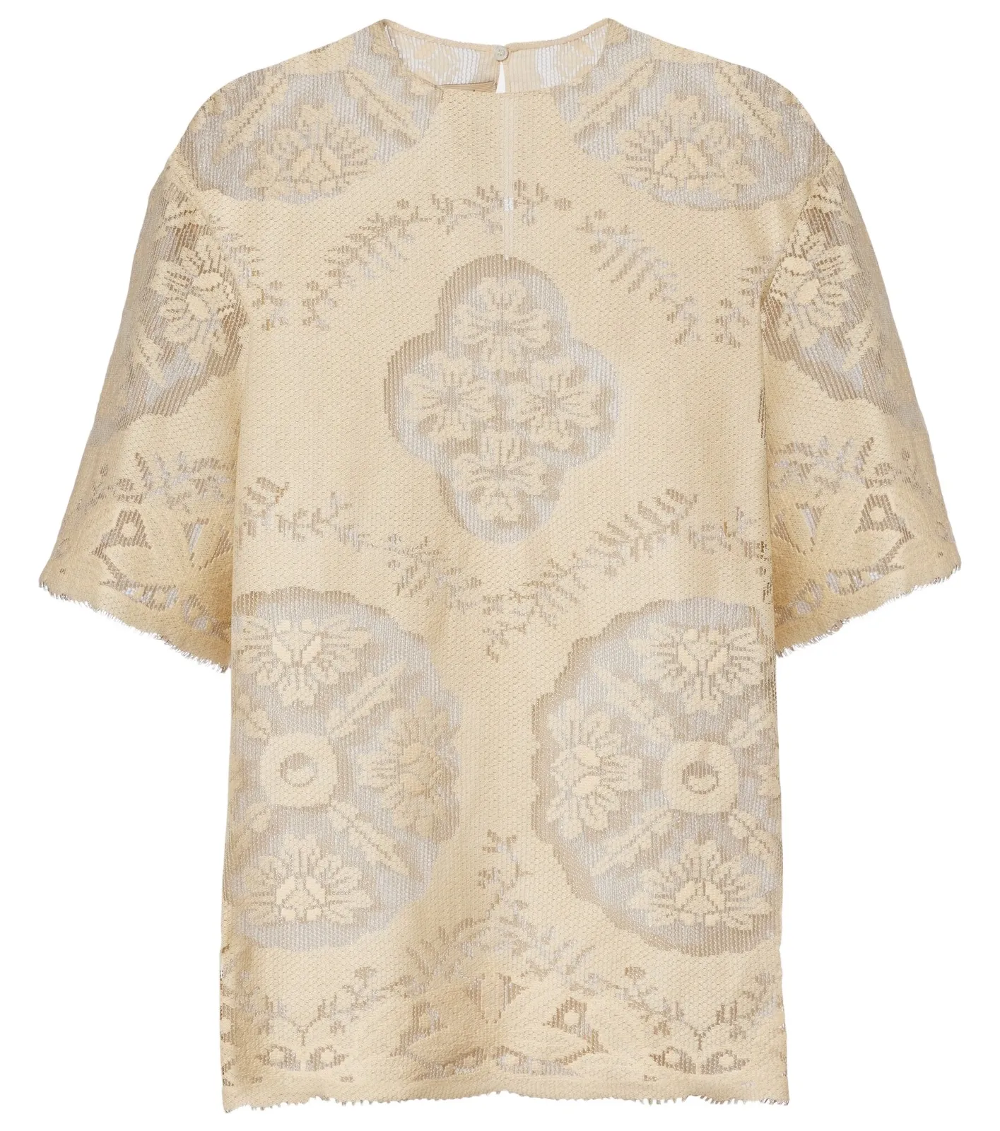 Valentino Garavani Floral knitted cotton-blend top