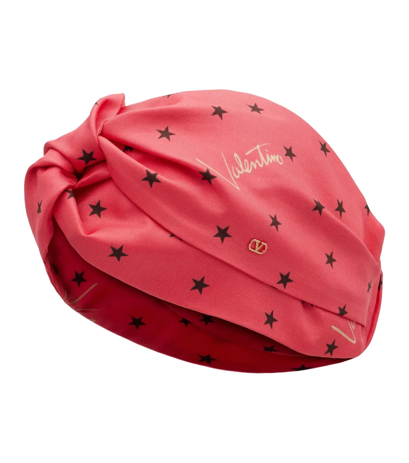 Printed silk twill headband