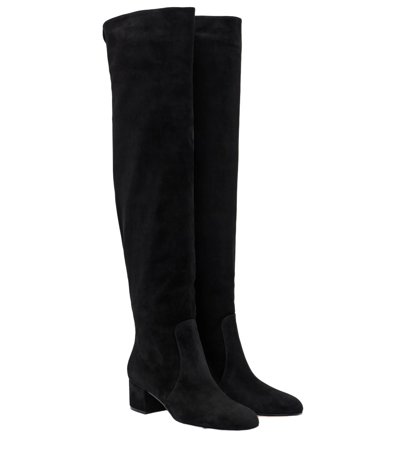 Suede knee-high boots