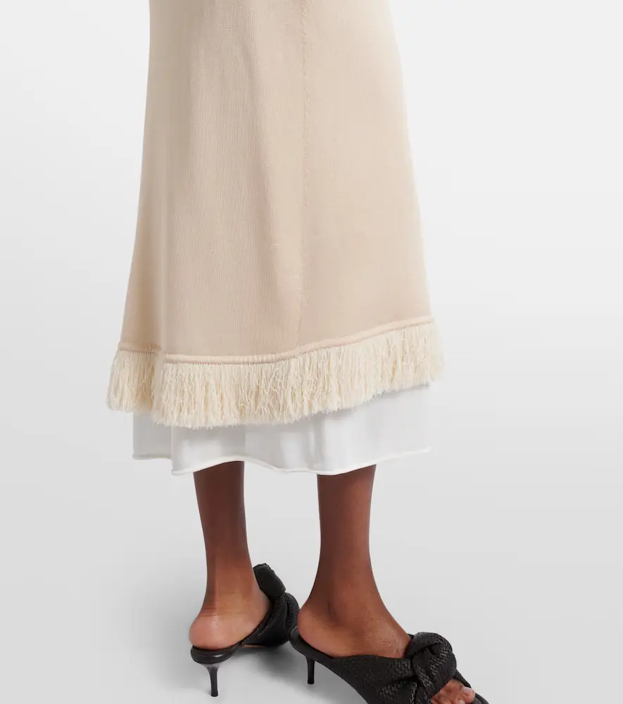 Bottega Veneta Knitted silk midi skirt | Thumbnail 4